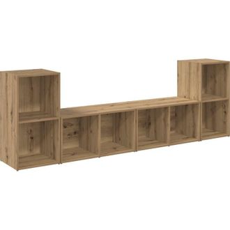 vidaXL Conjunto De Mueble De Tv 4 Pcs Roble Artesanal 37 X 37 X 72 Cm Vidaxl