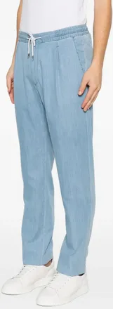 PANICALE Mens Drawstring-Waist Pleated Trousers Ss26 M