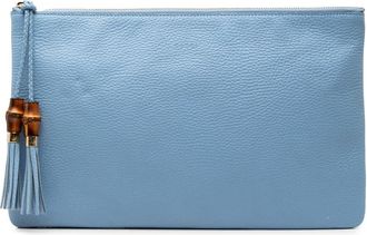 Gucci Pre-owned Gucci Calfskin Bamboo Tassel Clutch RJLXU78ALZM27R4A