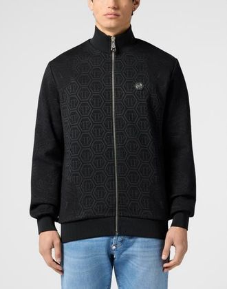 Philipp Plein Tracksuit Jacket Jacquard Monogram Paisley Men in Black at Nordstrom, Size X-Large