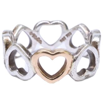 Tiffany & Co. Silver Pink Gold Silver 925 Band Ring (Pre-Owned)