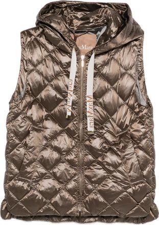 Max Mara Bodywarmer met capuchon - Bruin