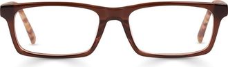 Eyebobs Number Cruncher 53mm Blue Light Blocking Reading Glasses in Hickory Brown Crystal at Nordstrom, Size +1.75
