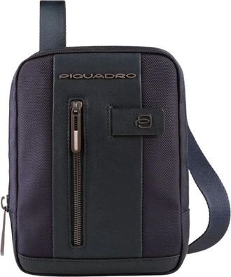 Piquadro Mens crossbody bag in fabric - Heren - Schoudertassen - Blauw - ONE Size - Tassen