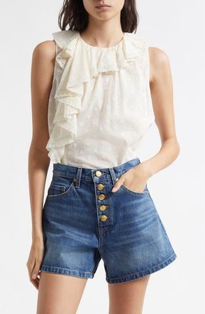 Ulla Johnson Thalia Ruffle Sleeveless Top in Pristine at Nordstrom, Size 4