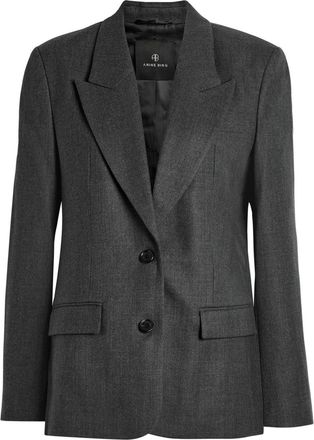 Anine Bing Ross Wool Blazer - Dark Grey - M (UK12 / M)