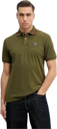 Hackett Badge Polo Shirt - Heren - Polos - Groen - M - Katoen - Tops