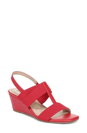 Life Stride Sweet Slingback Wedge Sandal in Fire Red at Nordstrom, Size 7.5