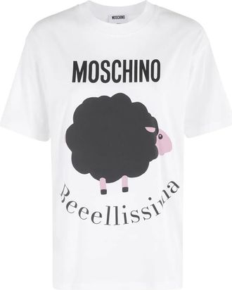 Moschino graphic-print T-shirt - White