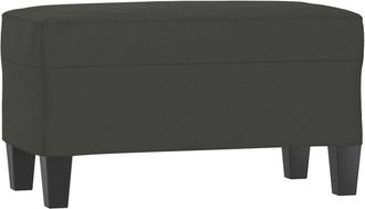 vidaXL Banco de tela de microfibra gris oscuro 70x35x41 cm vidaXL