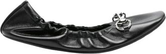 Gucci Ballerina met paardrijbit - Dames - Ballerinas - Zwart - 39 1/2 EU - Leer - Schoenen