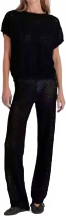 Sundays Lace Jense Short Sleeve Top In Black