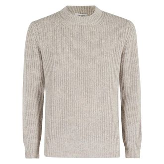 KANGRA Indigo Cirkel Hals Sweater - Heren - Truien - Beige - Maat: 2XL