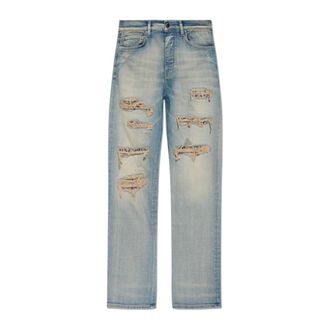 Amiri Straight Jeans, male, Blue, Size: W34 Vintage-effect Jeans