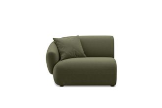 Castlery Auburn Left Arm Sofa Customized, Performance Fleece Moss, Spill Resistant, Modular for Sofas by Castlery