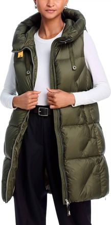 Parajumpers Zuly Down Vest In Olive Green