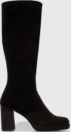 FLY London Womens Zip-Up Boots In Black