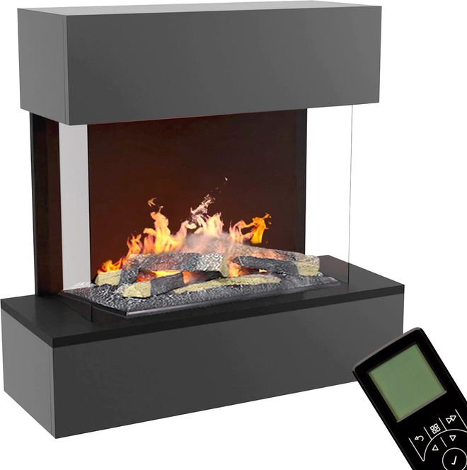 Glow Fire Wasserdampf Kamin HLDERLIN Sims (Wandkamin) - Elektrokamin fr  die Wand mit realistischen LED 3D-Flammen, Knistereffekt & Fernbedienung,  80x78x40 cm, ab 1.340,00  - auf Stylight