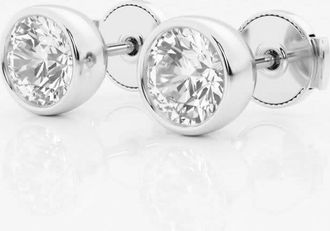 Grown Brilliance 14KT White Gold 1.50 Carat Lab Grown Diamond Stud Earrings for Women