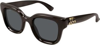 Gucci Authentieke Stijlvolle Brillen- Premium Kwaliteit! - Dames - Zonnebrillen - Bruin - 49 MM - Accessoires
