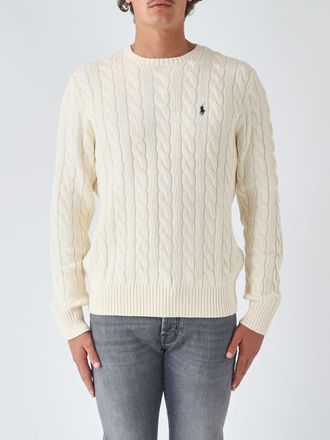Polo Ralph Lauren Maglia girocollo in cotone con logo Pony ricamato