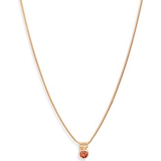 Set & Stones Ellie Birthstone Pendant Necklace in Gold/july at Nordstrom