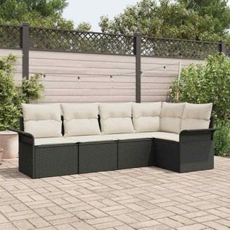 vidaXL Vidaxl - Conjunto De Sof&aacute; De Jard&iacute;n 5 Pcs 242.5 X 132.5 X 85 Cm