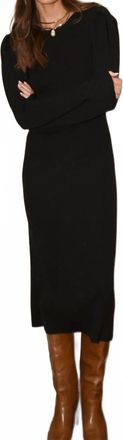 Greylin Honor Sweater Kinit Midi Dress In Black