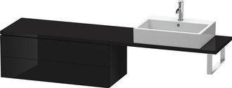 Duravit Consola Baja L-cube 1020x477x400mm Negro Alto Brillo