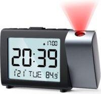 OEM Orologio Digitale A Proiezione: Display Lcd Nitido Con Indicazione Di Temperatura, Data, Formato Orario 12/24 Ore E Luminosit&agrave; Regolabile. Sveglia Da 