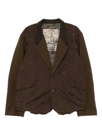 Ziggy Chen cotton blazer - men - Cotton/Cotton - 50 - Brown