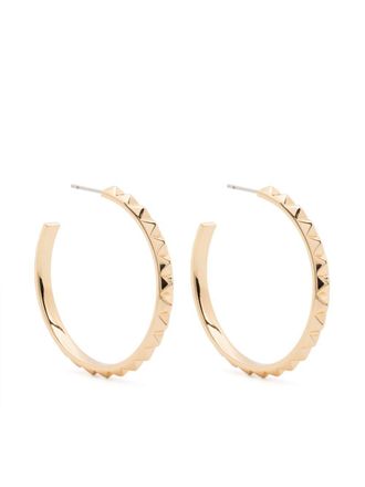 Eddie Borgo Pyramid hoop earrings - Goud