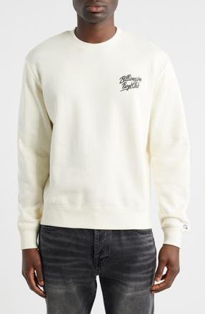Billionaire Boys Club BB Small Script Cotton Sweatshirt in Winter White at Nordstrom Rack, Size Xx-Large R