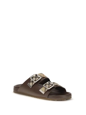 Burberry Mens Urchin Sandals Mid Brown