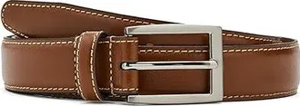 Brooks Brothers Calf Textured Leather Belt Mens Belts Tan : 34