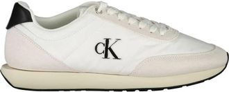 Calvin Klein Witte Heren Sneaker Sportieve Stijl - Heren - Sneakers - Wit - 42 EU - Polyester - Schoenen