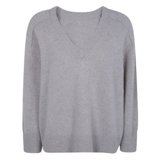 Kujten V-neck Knitwear - Knitwear - Mujer - Gris - S