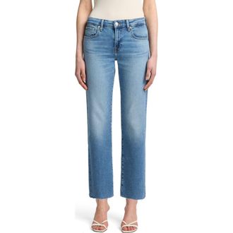 7 For All Mankind Calie Ankle Straight Leg Jeans in Fancy at Nordstrom, Size 23