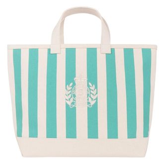 Sporty & Rich NY Crest Tote Bag - female - Sporty & Rich - Shopping Bags - Green - ONE SIZE - Bags
