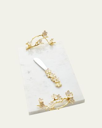 Michael Aram Cherry Blossom Small Cheese Board w/ Knife