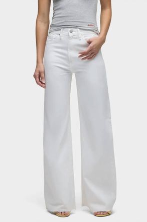 Hudson Jodie Loose Fit Wide Leg Jean With Flap In White