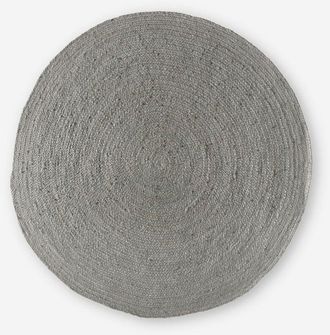Linea Paralela Alfombra Yute Redonda Gris Ø140 Cm