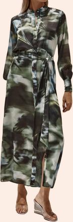 Misa Juliana Dress In Blurred Casablanca Lily Floral