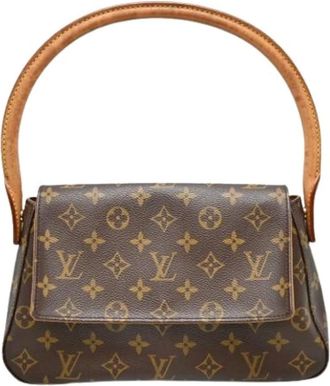 Louis Vuitton Pre-owned Shoulder Bags, female, Brown, Size: ONE SIZE Pre-owned Mini Looping Handbag