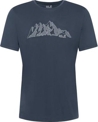 Jack Wolfskin Peak Graphic T-Shirt Funktionsshirt f&uuml;r Herren | blau