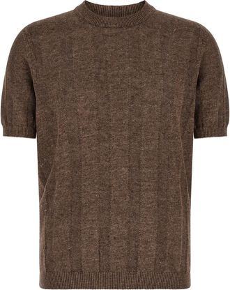 Brunello Cucinelli Brown Linen Sweater