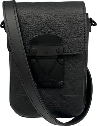 Louis Vuitton Black Leather Shoulder Bag (Pre-Owned)