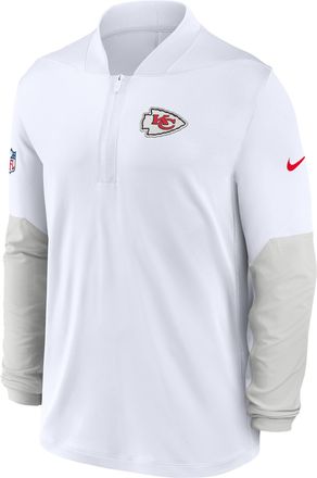 Nike Kansas City Chiefs Feel The Pressure Nike Mens Dri-FIT NFL 1/2-Zip Top in White | 03BA0CEB7G-RZB