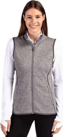 Cutter & Buck Mainsail Basic Sweater-Knit Womens Full Zip Vest