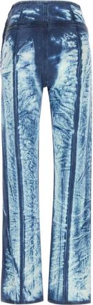 Diesel Womens Acid-Wash Lyocell Jeans Blue